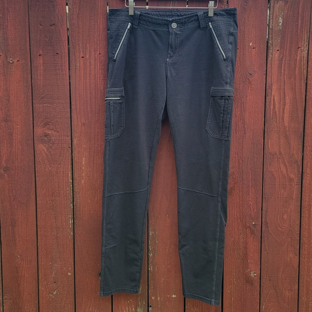Kuhl Krush Cargo Pants Womens 14 Regular Gray Outdoor Hiking Utility Trousers
